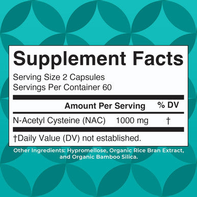 Maryruth Organics Nutritional Supplement Capsule N-Acetyl Cysteine Nac 1000Mg Per Serving Vegan Non-Gmo Gluten Free 120 Count