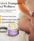 Naturallymum NaturallyMum - Calm Cream with Magnesium and Vitamin D3 [120ml] - Magnesium and Vitamin D Lotion - Magnesium D3 Cream - Calming Cream Magnesium and Vitamin D - Turmeric & Arnica Cream - Lavender