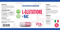 Hepatica L-Glutathione + Nac (N Acetyl Cysteine) 255Mg 90 Vegan Capsules, 3Rd Party Lab Tested, High Strength Supplement, Gluten And Gmo