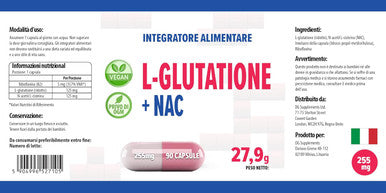 Hepatica L-Glutathione + Nac (N Acetyl Cysteine) 255Mg 90 Vegan Capsules, 3Rd Party Lab Tested, High Strength Supplement, Gluten And Gmo