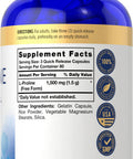 Carlyle L-Proline 1500Mg | 240 Capsules | Free Form | Non-Gmo, Gluten Free Supplement