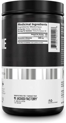 LGlutamine Powder 500g 100 Servings Vegan Fermented L Glutamine Supplement for Post Workout Muscle Recovery Immunity Digestive Health Tested Trusted No Artificial Fillers Unflavored