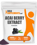BulkSupplements Acai Berry Extract Powder - Antioxidants Supplement for Immune Support - , Soy Free - 1000mg s, 1000 Servings (1 Kilogram - 2.2 lbs)