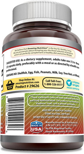 Amazing Nutrition Formulas Apple Cider Vinegar 1500 mg Per Serving Supplement | Capsules | Non-GMO | Gluten | Made in USA (360 Count)