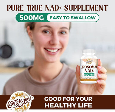 Liposomal Nad+ 500 Mg Supplement, True Nad Plus Supplement, Superior Absorption, Boost Nad+ More Efficient Than Nicotinamide Riboside For Cellular Energy, Healthy Aging, 240 Serving