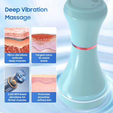 ZEDRIWELL Deep Tissue Massage Gun for Women 5 Massage Heads Vibration Therapy for Muscle Recovery & Pain Relief Cellulite Massager for Legs Thighs Abdomen Neck & Shoulders