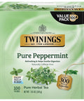 Twinings Lemon & Ginger, Caffeine-Free Herbal Tea Bags, 100 CT Box (1 Pack) | Spicy & Tangy, Ginger, Lemon Peel, Lemongrass, Blackberry Leaves, Soothe Digestion, 100 Foil Lined Individually Wrapped Bags