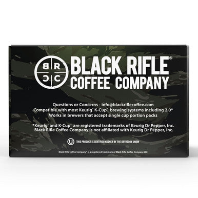 Black Rifle Coffee Company Just Black Medium Roast Coffee Pods 12 Single Serve Coffee Pods