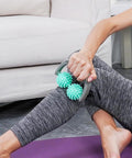 Coolife Fascia Release Spiky Massage Roller, Cellulite Massager - Deep Tissue Massage Tool For Neck Shoulder Legs, 2 Balls Pressure Trigger Point Myofascial Manual Body Massager For Women Men