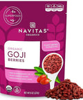 Navitas Organics Goji Berries Organic Non-GMO Sun-Dried Sulfite-Free