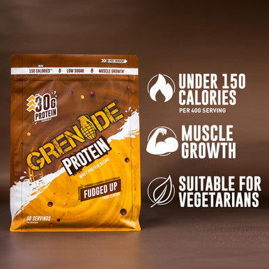 Grenade Whey Blend High Protein Powder Low Sugar with 30g Protein per Serving 50 Servings - Fudged Up 2 kg
