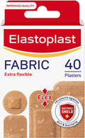 Elastoplast Extra Flexible Fabric Plaster Strips (10 X 40 Pieces), Extra Flexible Fabric Plasters, Breathable Plasters, Flexible Large Plasters