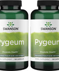 Swanson Pygeum - 120 Capsules 400 mg Each - Herbal Supplement for Male Prostate Health Bladder and Urinary Tract Support (2 Pack)