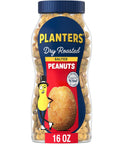 PLANTERS Lightly Salted Peanuts, Plant Based Protein Snacks, 16 Oz (1 Ct)