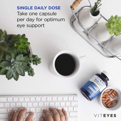 Viteyes Blue Light Defender Supplement Capsules Dietary Safeguard from Harmful Blue Light 90 Capsules