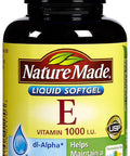 Nature Made Vitamin E - 1000 Iu - 60 Liquid Softgels