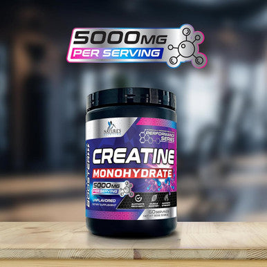 Nature'S Nutrition Micronized Creatine Monohydrate Powder - Unflavored Creatine Powder 5000mg Per Serv (5g) Amino Acid Supplement Supports Muscle Building & ATP Cellular Energy - Keto Friendly - 60 Servings