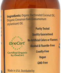 PRIME NATURAL Oil Pulling With Organic Coconut & Organic Cinnamon Bark Oil 8Oz - Natural Oral Care & Teeth Whitening - Alcohol Free Mouthwash Freshens Breath, Healthier Teeth & Gums
