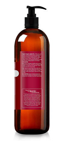 Cliganic USDA Organic Jojoba Oil Bulk 32oz, 100% Pure