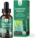 Natures Craft Organic Lymphatic Drainage Drops - Herbal Lymphatic Cleanse and Immune Support Supplement with Echinacea Goldenseal & Red Clover Extract - Vegan Non GMO Alcohol and Sugar - 30 Servings