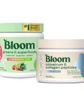 Bloom Nutrition Superfood Greens Powder Digestive Enzymes with Probiotics and Prebiotics Gut Health Bloating Relief Strawberry Kiwi + Bovine Colostrum Powder | Pure 40% IgG Premium Colostrum