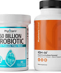Probiotics 60 Billion CFU KSM66 Ashwagandha Root Powder Extract High Potency 5 Withanolides Bundle