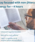 Focus - Nootropic Brain Supplement For Concentration With Methylated B-Vitamins, Taurine, L-Tyrosine, L-Theanine & 200Mg Caffeine, Zinc And Copper, 60 Capsules, By Igennus