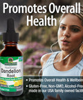 Nature'S Answer Alcohol Dandelion Root 2000mg 1oz Extract | Promotes Overall Well-Being | Immune Support | Cleanses and Detoxes | Gluten- Non-GMO Vegan | Single Count