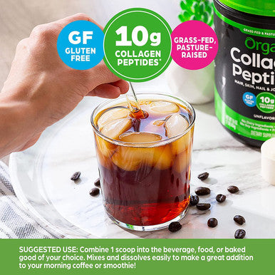 Grass Fed Pasture Raised Collagen Peptides Powder Unflavored 16 oz