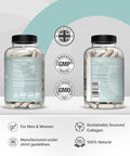 Omnia Marine Collagen Capsules 1200mg Premium Skin Hair and Nail Health Support for Women and Men Enriched with Type Collagen Hyaluronic Acid and Vitamin C High Potency Formula UK Made 120 Capsules
