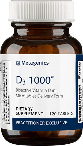 Metagenics D3 1000 Vitamin D Supplement 1,000 IU (25 mcg) Support for Bone, Cardiovascular, and Immune Health | 120 Count