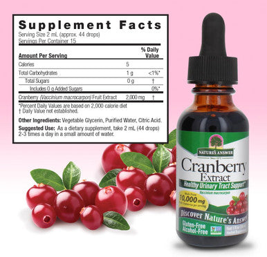 Nature'S Answer Alcohol Cranberry Extract 1 Fluid oz. Potent 10000 mg Fresh Cranberry