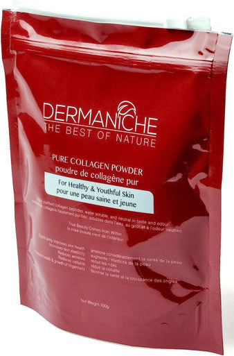 Dermaniche Pure Collagen Powder 100 Gram NON GMO Halal Kosher & Vegan