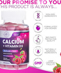 Calcium Supplements For Women + 400 Iu Vitamin D3 - Sugar-Calcium Chews Gummy For Bone & Immune Support, Supports Teeth & Bone Strength, Chewable Calcium Supplement For Women & Men - 60 Gummies