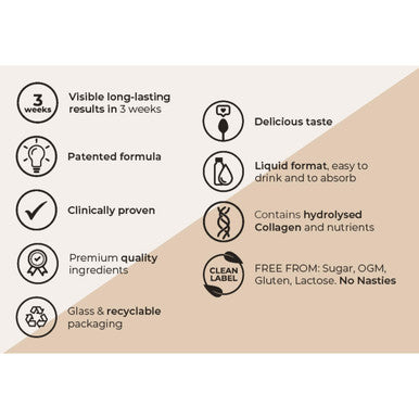 GOLD COLLAGEN Multidose Pure - Collagen upplements for Women & Men with Biotin for Hair Skin Nail - Mood Energy & Immune System Booster with Vitamin C Hyaluronic Acid Marine Collagen Zinc 300 ml