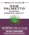 Nature'S Way Premium Saw Palmetto Extract Prostate Health Support For Men 160Mg 120 Softgels