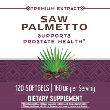 Nature'S Way Premium Saw Palmetto Extract Prostate Health Support For Men 160Mg 120 Softgels
