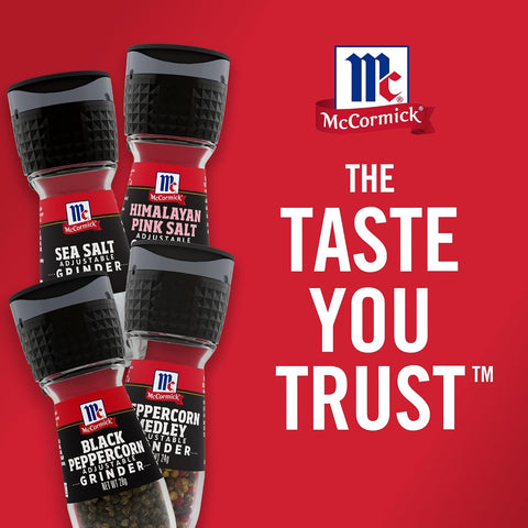McCormick Grinder Essentials Variety Pack, Non GMO, Varieties Include Black Peppercorn, Himalayan Pink Salt, Peppercorn Medley & Sea Salt, 6.47 oz