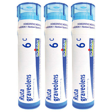 Boiron Ruta Graveolens 6c Homeopathic Medicine for Eye Strain - Pack of 3 (240 Pellets)