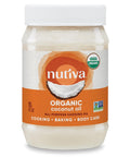Nutiva Organic Steam-Refined Coconut Oil, 15 Fl Oz, USDA Organic, Non-GMO, Vegan, Keto, Paleo, Neutral Flavor and Aroma for Cooking & Natural Moisturizer for Skin and Hair