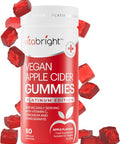 Vitabright Vegan Apple Cider Vinegar Gummies High Strength 1000mg Raw & Unfiltered 60 Apple Cider Gummies That Work Fast (1 Month) Apple Cider Vinegar Gummy Vitamin C Chromium Pomegranate VitaBright ACV