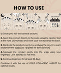GOLD COLLAGEN Scalp Revival - Hair Serum with Hyaluronic Acid Keratin & Natural Extracts for Scalp Health & Hair Growth - Women's Damaged Fragile Hair Serum & Loss Treatment