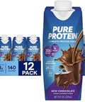 Pure Protein Vanilla Protein Shake, 30g Complete Protein, 12 Ct | Ready to Drink and Keto-Friendly, Vitamins A, C, D, and E plus Zinc to Support Immune Health, 11oz Bottles