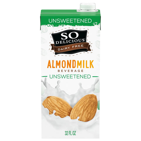 So Delicious Dairy Free Shelf-Stable Almond Milk, Vanilla, Vegan, Non-GMO Project Verified, 1 Quart (Pack of 6)