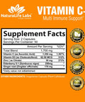 Naturalife Labs A Higher Standard Vitamin C 1,700 Mg With Vitamin D3, Zinc, Elderberry, Ginger Root - Maximum Strength Multi System Immune Support- 100 Veggie Capsules
