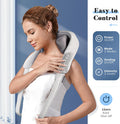 Neck Massager For Neck Pain Relief, 4D Deep Kneading Massagers With 6 Massage Nodes, Cordless Shiatsu Neck And Shoulder Massage Pillow With Heat For Neck, Traps, Back & Leg, Gifts - Gray