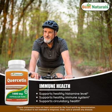 Best Naturals Quercetin 1000 mg Tablet - Immune Health - 60 Count