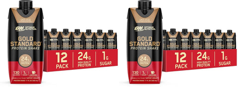 Optimum Nutrition Gold Standard 24g Protein Shake, Vanilla, 12 Ct