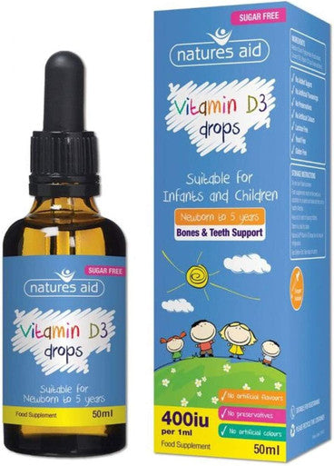 (3 PACK) - Natures Aid - Vitamin D3 400iu Drops | 50ml | 3 PACK BUNDLE