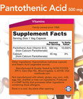 NOW Supplements, Pantothenic Acid 500 mg, 250 Capsules